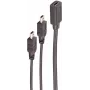 USB kabelis ShiverPeaks BS13-20022 0.3m USB C – Mini-USB B Melns