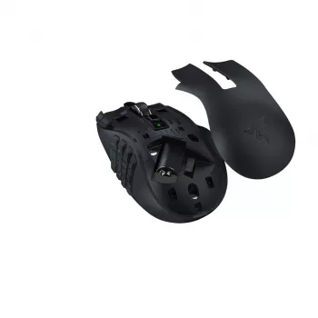 Spēļu pele Razer Naga V2 HyperSpeed RF Wireless + Bluetooth, labā roka, 30000 DPI, optiska, melna