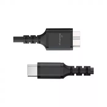 USB kabelis MediaRange MRCS257 0,5 m — Micro-USB B uz USB-C, USB 3.2 Gen 1 (5 Gbit/s), melns