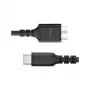 USB kabelis MediaRange MRCS257 0,5 m — Micro-USB B uz USB-C, USB 3.2 Gen 1 (5 Gbit/s), melns