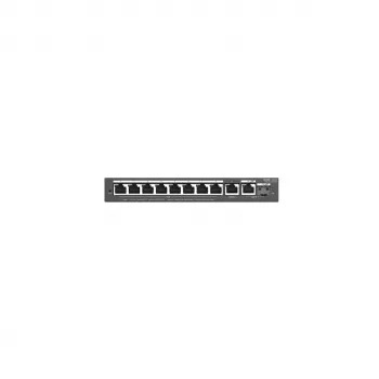 Pārvaldāms L2 slēdzis RUIJIE RG-ES210GS-P — 10x Gigabit RJ-45, 2x SFP, 8x PoE+ porti, 120W PoE budžets, mākoņpārvaldīts