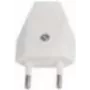 Bachmann 900.011 elektriskais spraudnis, balts, plastmasas korpuss, 250 V AC, 2.5 A