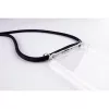 Phone necklace maciņš Lookabe iPhone 7/8 Plus — zelta ķēde, melns maciņš