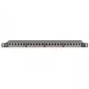 Patch Panel Digitus CAT 6 Class E Augsta Blīvuma Ekranēts Melns