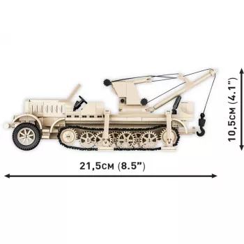 Cobi Sd.Kfz. 9/1 Famo būvējamais modelis — Otrā pasaules kara smagais evakuācijas traktors, 498 detaļas, daudzkrāsains