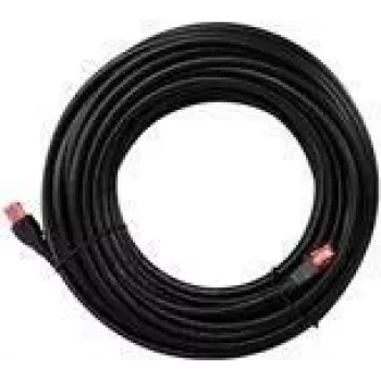 Wentronic goobay - Patch kabelis - RJ-45 (vīr.) uz RJ-45 (vīr.) - 50,0 m - UTP - CAT 6 - Ekranēts, āra, izturīgs - Melns (55437)