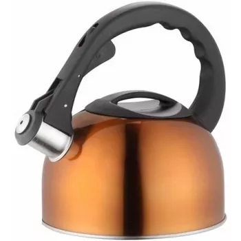 Tējkanna LAMART LT7003 2L nerūsējošā tērauda tējkanna ar svilpi, plastmasas rokturi un vāku, Ø18 cm