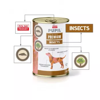 PUPIL Premium Insect mitrā suņu barība - 400g