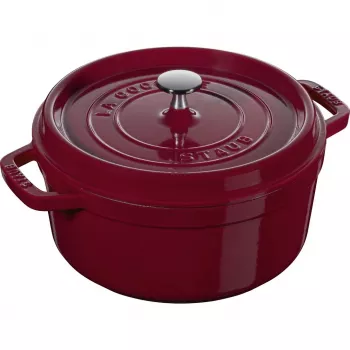 Staub La Cocotte 3.85 L čuguna apaļais katls, Bordo