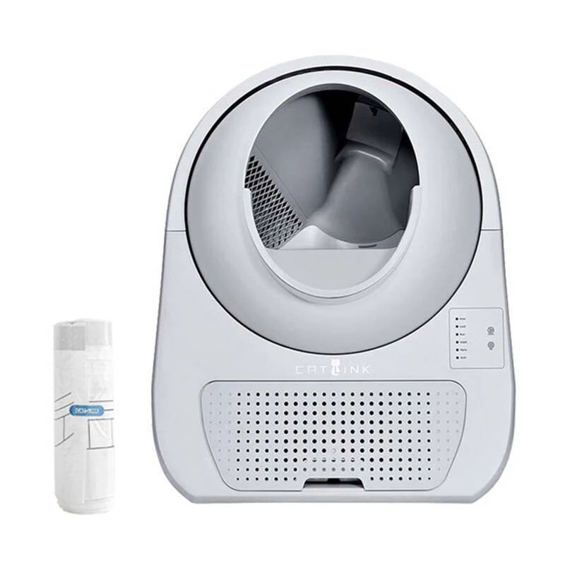 Pašattīrošā kaķu tualete Catlink Scooper Young, pelēka — 13 L, 600×580 mm, 12 V adapteris