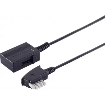 ShiverPeaks S/CONN 3m TAE-N spraudnis - TAE-N ligzda melns telefona kabelis