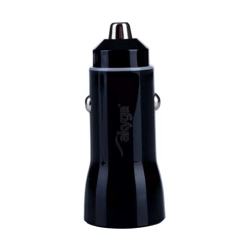 Automašīnas lādētājs 12/24V Akyga AK-CH-16 36W USB-A + USB-C PD Quick Charge 3.0 5-12V / 1.5-3A melns