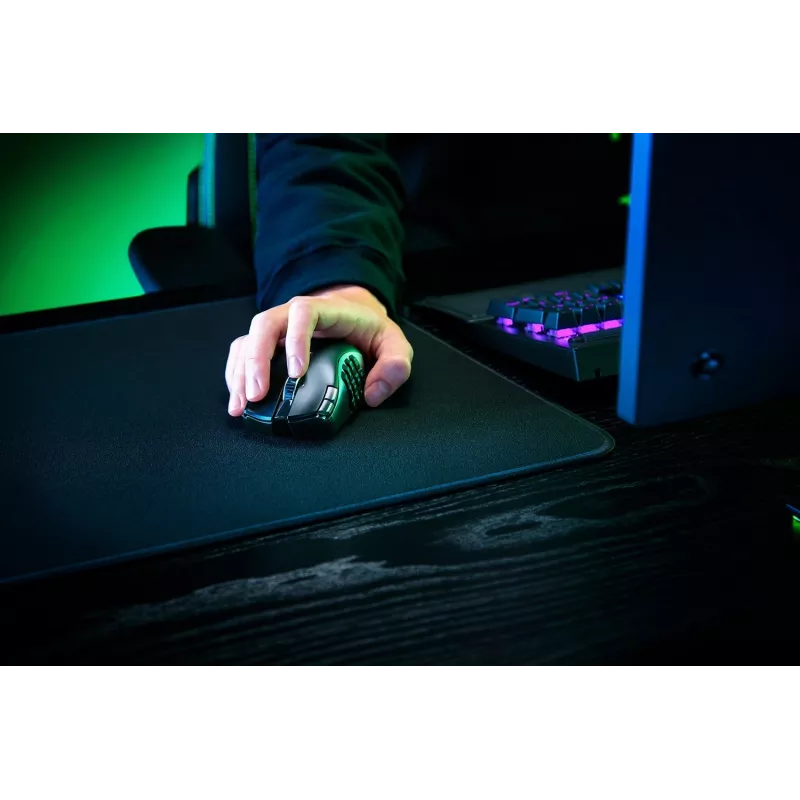 Spēļu pele Razer Naga V2 HyperSpeed RF Wireless + Bluetooth, labā roka, 30000 DPI, optiska, melna
