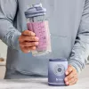Pārnēsājamais blenderis Ninja BC251EULD — 0,57 L bļoda, akumulators 11,1 V, nerūsējošā tērauda asmeņi, lavandas/caurspīdīgs