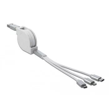 USB kabelis DeLOCK 85850 0.98m USB 2.0 USB A USB C/Micro-USB B/Lightning