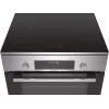 Bosch HLS79Y351U Series 6 Brīvstāvoša Plīts, Indukcijas Virsma, Elektriskā Cepeškrāsns, 63 L, Nerūsējošais Tērauds, 60 cm