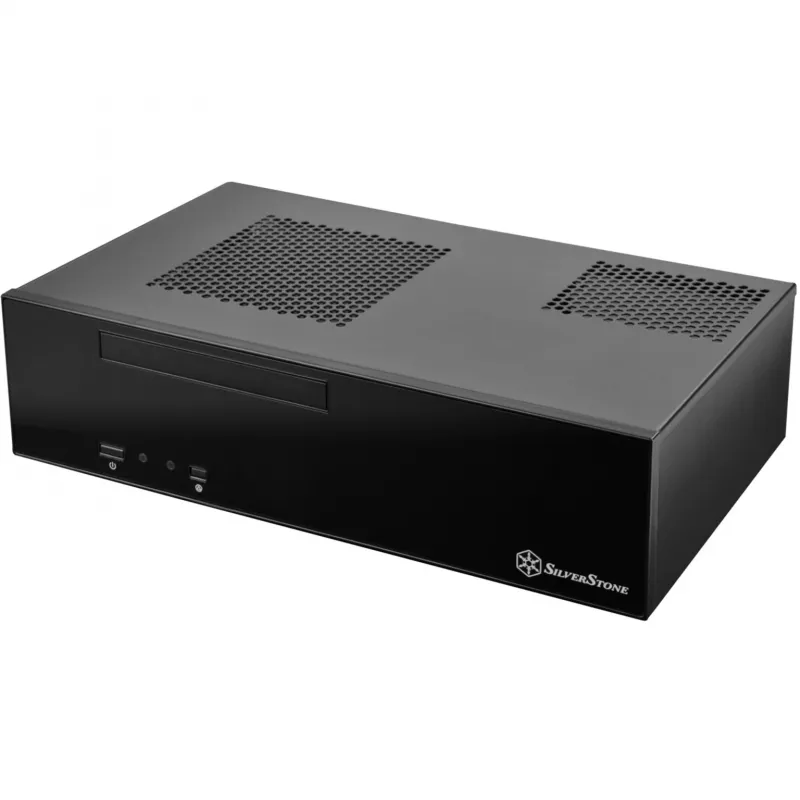 SilverStone MILO ML09 – galddators – Mini-ITX – bez barošanas bloka (SFX12V) – melns – USB/Audio (SST-ML09B)