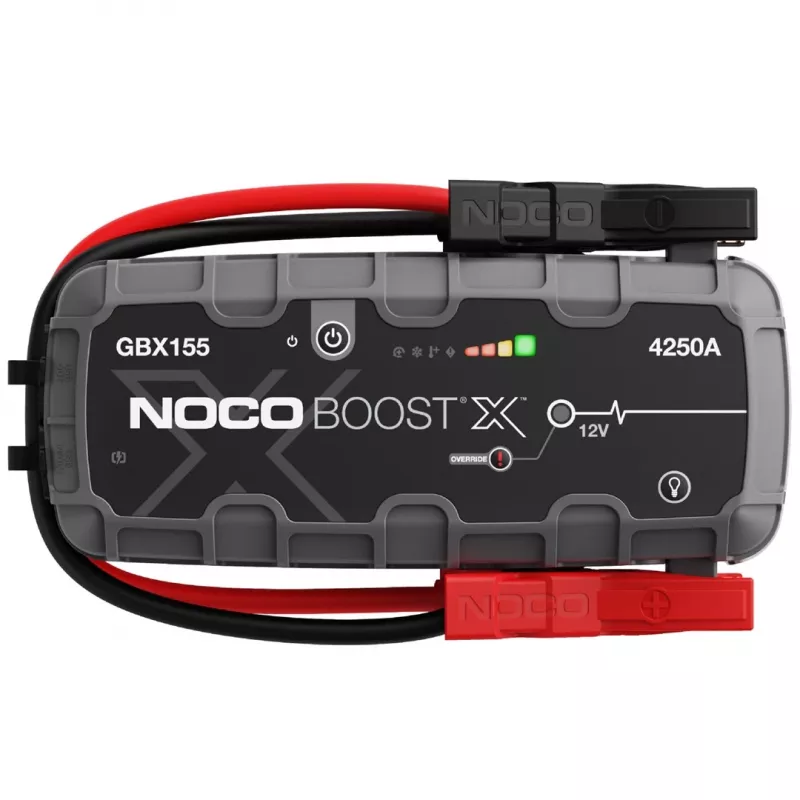 Automobiļu palaišanas ierīce NOCO GBX155, 4250 A, 99 Wh Li-Ion, 60 W uzlāde, IP65, iebūvēts 500 lm LED prožektors