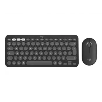 Logitech Pebble 2 Combo for Mac bezvadu tastatūra un pele QWERTZ vācu izkārtojums Graphite