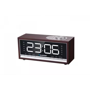 Pārnēsājams radio modinātājs BLAUPUNKT CR60BT — FM PLL, Bluetooth, LED displejs, 60 atmiņas, baterija/līdzstrāva, CR2032 rezerves