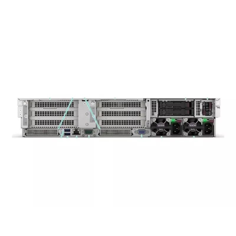 HPE ProLiant DL385 Gen11 2U AMD EPYC 9115 16-Kodolu 3.2GHz 2x32GB-R 8xSFF Karstā Maiņa 2x480GB SSD MR408i-o 2x1000W Serveris (P81843-425)
