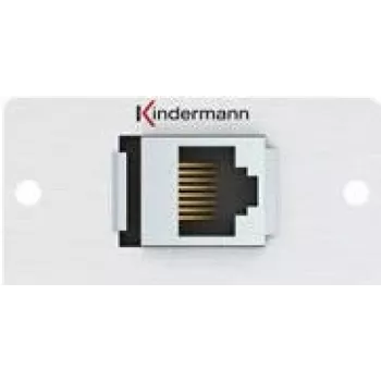 Kindermann Konnect 50 alu - Modulārais Faceplate-Snap-In - RJ-45
