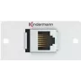 Kindermann Konnect 50 alu - Modulārais Faceplate-Snap-In - RJ-45