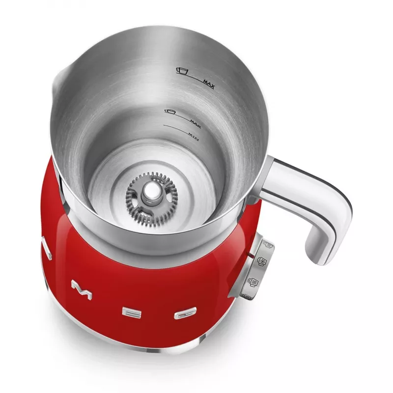 Smeg 50's Style MFF11RDEU Sarkanā automātiskais piena putotājs un sildītājs