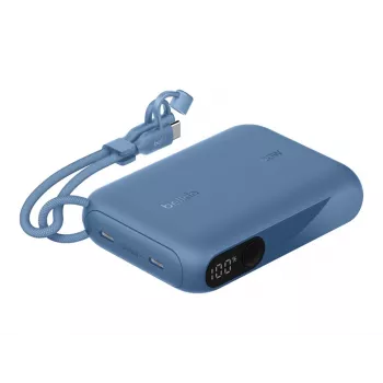 Power bank Belkin BPB027HQBL 10000 mAh — Zils, 2× USB‑C porti