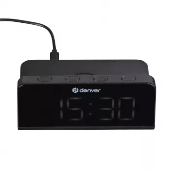 Modinātājpulkstenis Denver ECQ-103MK2 Melns LED displejs Ar bateriju darbināms