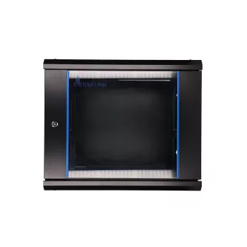 Pie sienas montējams skapis Extralink Rackmount 9U 600x450 Melns
