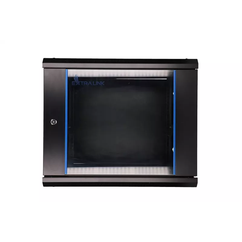 Pie sienas montējams skapis Extralink Rackmount 9U 600x450 Melns
