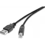 USB 2.0 kabelis Renkforce 1487688, 0,3 m, melns, apzeltīti kontakti