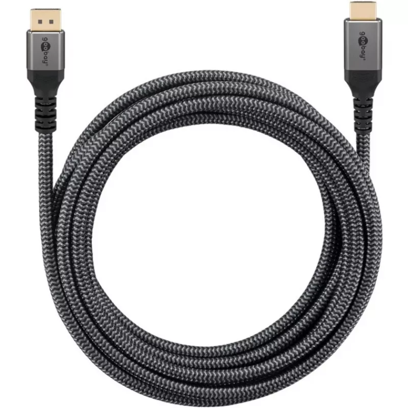 Goobay 65270 Video kabeļa adapteris 3 m DisplayPort–HDMI Pelēks (65270)
