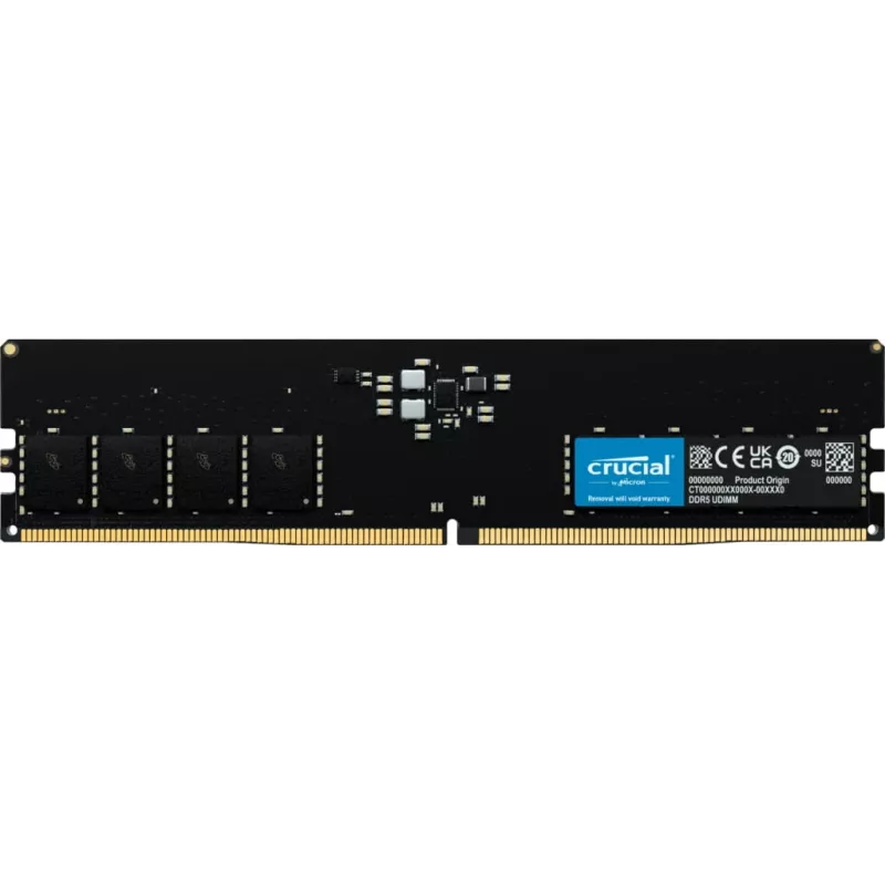 Crucial CT16G48C40U5 DIMM, 1x 16 GB, DDR5, 4800 Mhz, CL40, 1.1v, 16Gbit