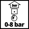 Analogais spiediena mērītājs riepām Einhell 4137000 0 - 8 bar