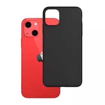 Matēts silikona maciņš 3mk iPhone 13 Melns