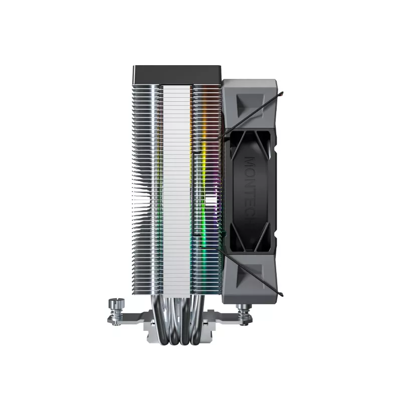 Montech NX400 Black ARGB procesora dzesētājs ar ventilatoru, vairākām ligzdām, 120 mm, melns