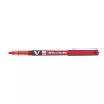 Pilot V5 HiTec Red 0.5mm sarkanas tintes pildspalvas, 12 gab.