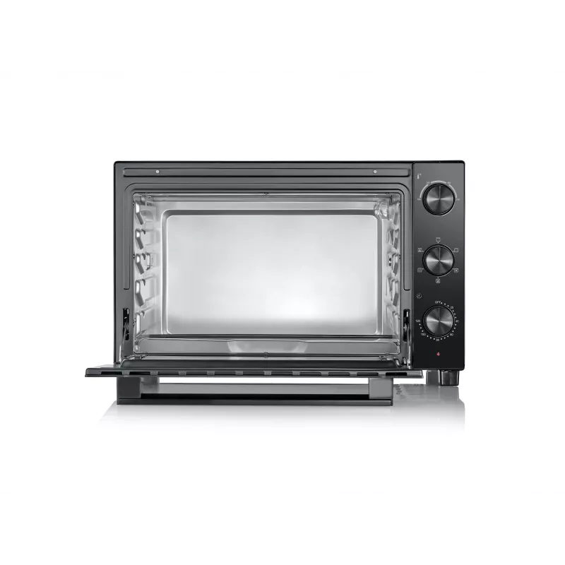 Virsmas elektriskā cepeškrāsns SEVERIN TO 2076 — 46 L, 1800 W, brīvi stāvoša, melna, 515×420×365 mm