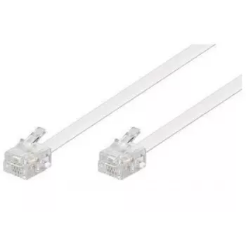 Telefona kabelis Microconnect MPK191W RJ-11 plakanais 15 m balts