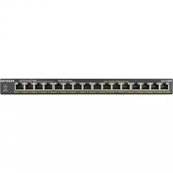 NETGEAR GS316PP 16 portu neuzraudzīts Gigabit Ethernet slēdzis ar PoE