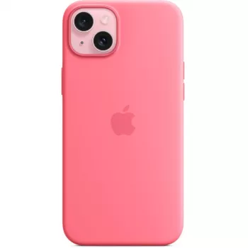 Silikona maciņš Apple iPhone 15 Plus rozā vienkrāsains 6,7 collas
