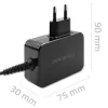 Qoltec 52386 GaN POWER PRO lādētājs | 1xUSB-C | 65W | 5-20V | 3-3.25A | Melns