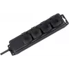 Brennenstuhl pagarinātājs IP44 4-vietīgs melns 2,0m H07RN-F 3G1,5 - 1159960