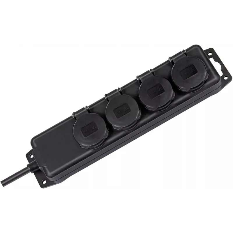 Brennenstuhl pagarinātājs IP44 4-vietīgs melns 2,0m H07RN-F 3G1,5 - 1159960