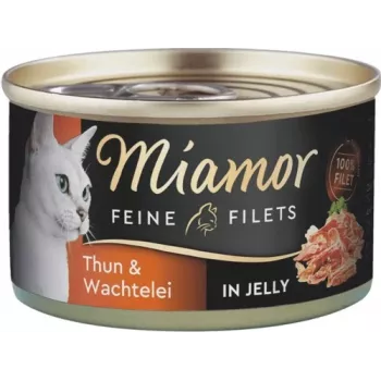 Slapjā barība kaķiem Miamor Feine Filets 100 g — Paipalas & Tuncis, Pieaugušiem kaķiem, viegli atverama skārdene
