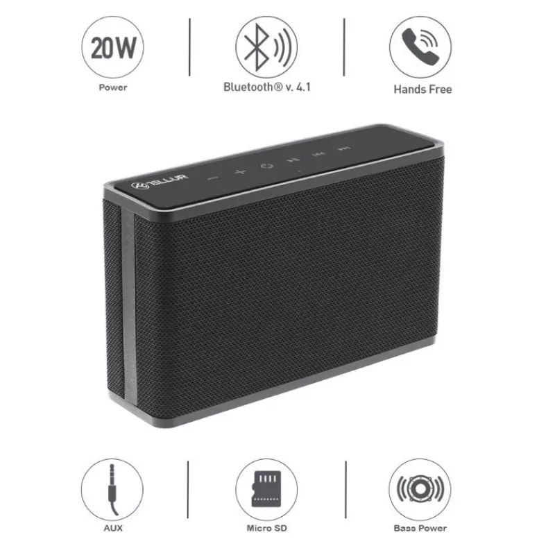 Pārnēsājams skaļrunis Tellur Bluetooth Speaker Apollo melns