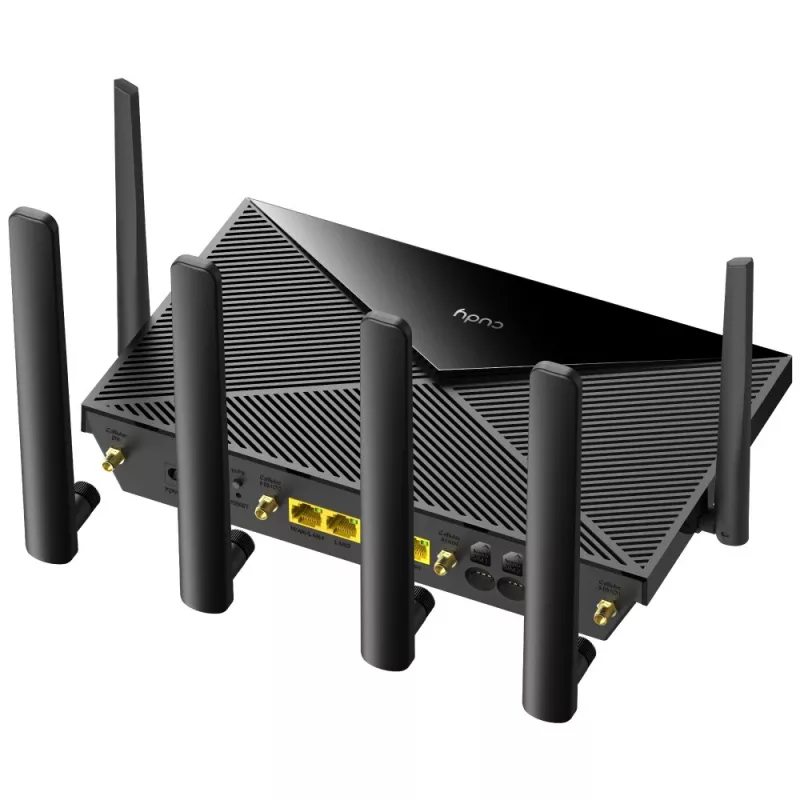 Cudy LT18 bezvadu maršrutētājs Gigabit Ethernet Divjoslu (2.4 GHz / 5 GHz) 4G Melns