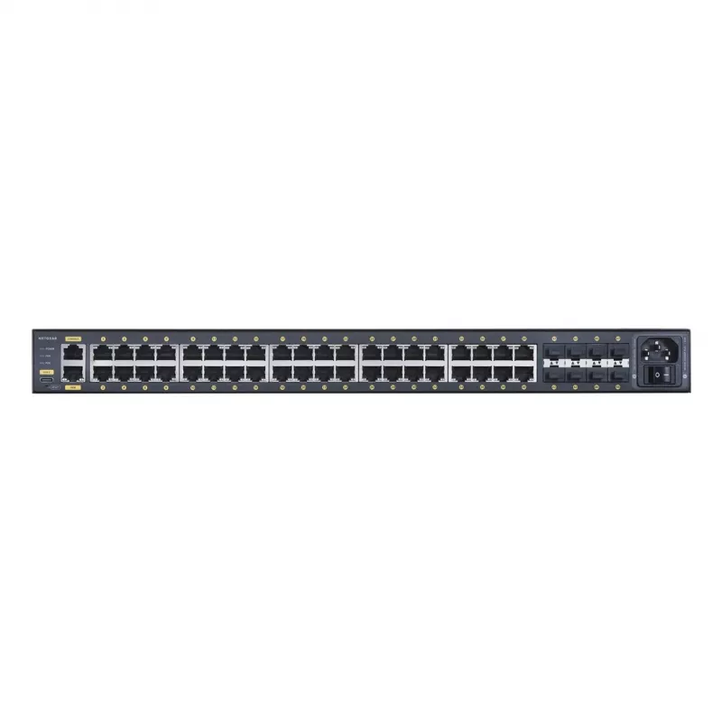 NETGEAR GSM4248PX-100EUS tīkla slēdzis, pārvaldāms L2/L3/L4, Gigabit Ethernet (10/100/1000), PoE, melns